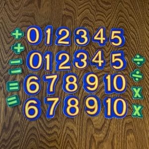 Felt number set numbers learning math home school kindergarten preschool